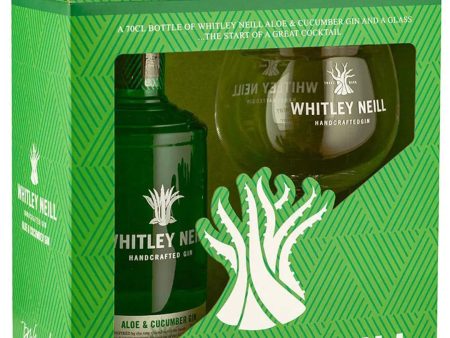 Whitley Neill Aloe & Cucumber Gin & Glass Gift Set, 70 cl Sale