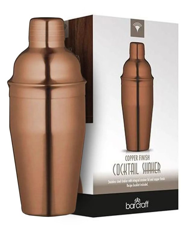 BarCraft Art Copper Finish 500 ml Cocktail Shaker For Discount