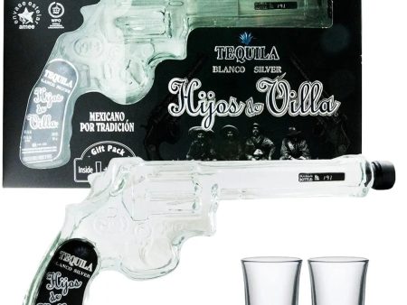 Hijos de Villa Blanco Pistol Gun & Shot Glass Miniature Gift Set, 20 cl Online Sale