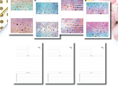 A5 Rings Size | Starry Daily Sectioned Layout Printable Insert For Cheap