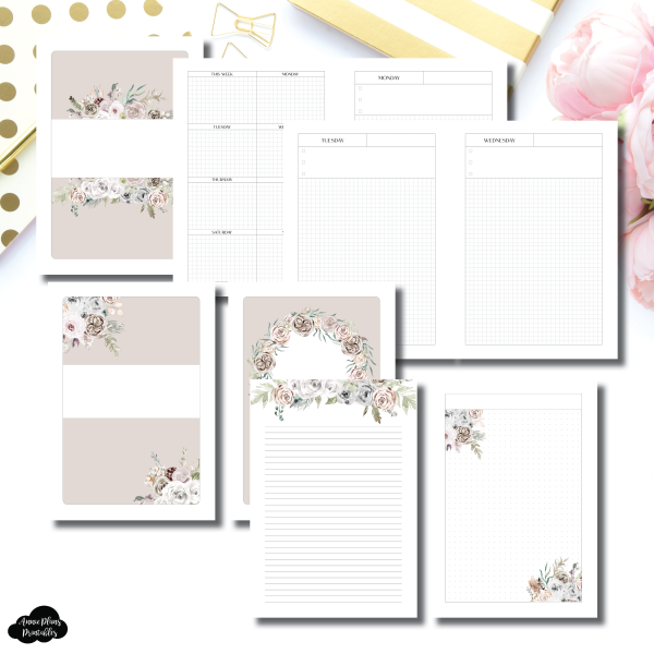 A5 Rings Size | Undated Priority Daily + Notes Printable Insert Discount