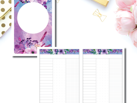 A6 TN Size | Arias Daydream Collaboration Undated 3 Column Daily Printable Insert Online Sale