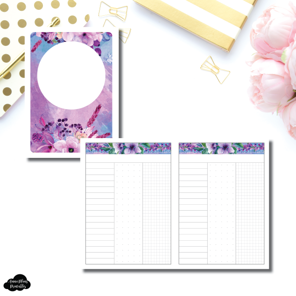 A6 TN Size | Arias Daydream Collaboration Undated 3 Column Daily Printable Insert Online Sale