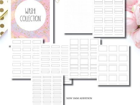 A5 Rings Size | Washi Collection Printable Insert © Discount