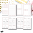 A5 Rings Size | Pink Starburst 3 in 1: 2022 - 2024 Academic Yearly Overviews + Sticky Note Dashboard + Lined Printable Insert For Discount