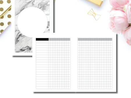 A5 Rings Size | Undated 12 Month Habit Tracker Printable Insert © Hot on Sale