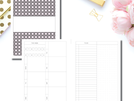 A5 Rings Size | Undated Structured Weekly With Habit Tracker + To Do List Printable Insert For Sale