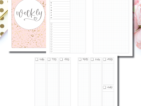 A5 Rings Size | SeeAmyDraw Undated Weekly Collaboration Printable Insert © For Cheap