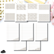 A5 Rings Size | Neutral Holiday Winter Notes Printable Insert Supply