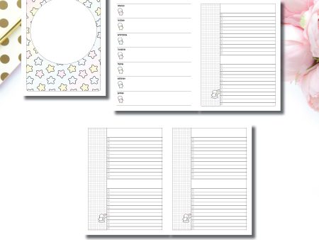 A5 Rings Size | TheCoffeeMonsterzCo Collaboration Weekly Daily Printable Insert © Sale