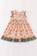 Green pumpkin ruffle dress For Cheap