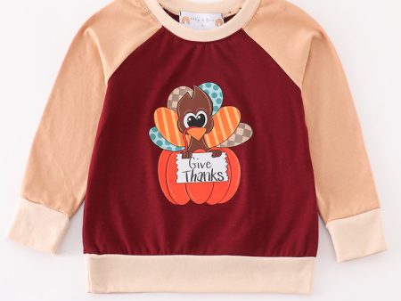 Turkey print boy top Discount