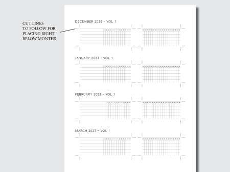 Weeks AE x APP Size | Monthly Tracker Printable Supply