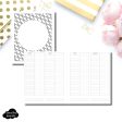 A5 Wide Rings Size |  Simple Undated Untimed Week on 4 Page Printable Insert For Sale