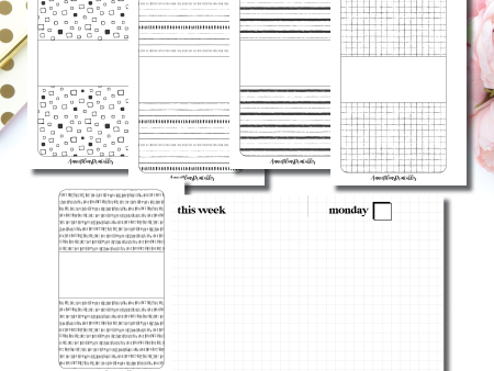 A5 Rings Size | Minimalist Daily Grid Printable Insert Online Sale