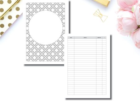 A5 Rings Size | Simple Bill Tracker Printable Insert Fashion