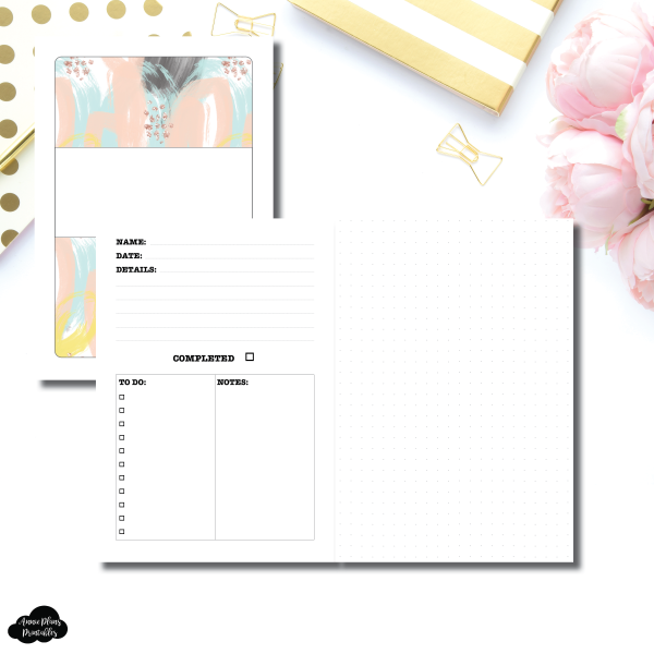 A5 Rings Size | Event Project Planning Printable Insert Sale