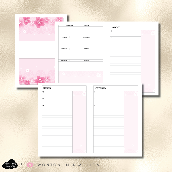 A5 Rings Size | LIMITED EDITION: Wonton In A Million Collaboration Bundle Printable Inserts For Sale