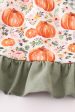 Green pumpkin ruffle dress For Cheap