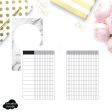 Pocket Rings Size | Undated 12 Month Habit Tracker Printable Insert © Supply