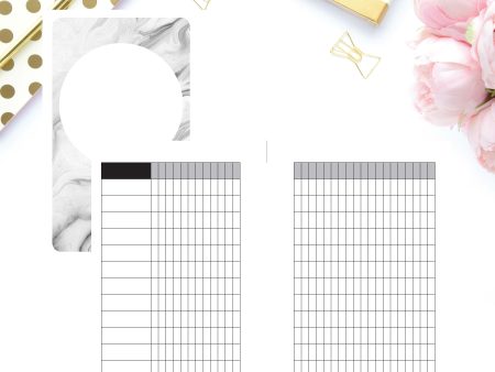 Pocket Rings Size | Undated 12 Month Habit Tracker Printable Insert © Supply