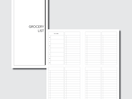 Weeks AE x APP Size | Sectioned Grocery List Printable Insert Fashion