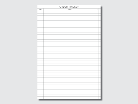 A5 Notebook Size | Order Tracker Printable Insert Cheap