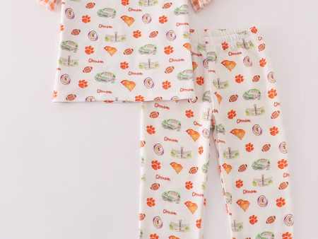 Clemson football baby girl pajamas set Online Sale