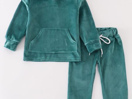 Baby forest velvet boy hoodie set Online Hot Sale