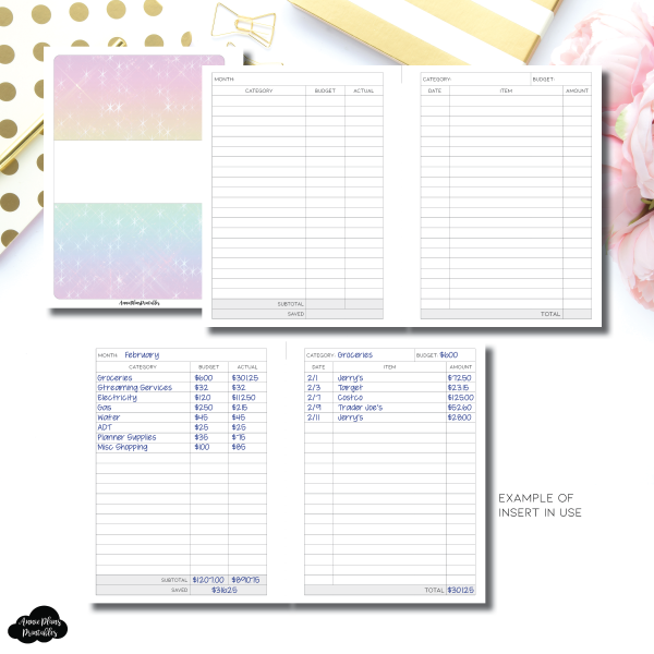 A5 Rings Size | Monthly Budget Printable Insert Hot on Sale