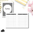 A5 Wide Rings Size | Basic Expense Tracker Printable Insert © Discount