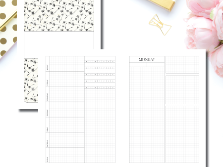 A5 Rings Size | Undated Daily Grid Printable Insert Hot on Sale