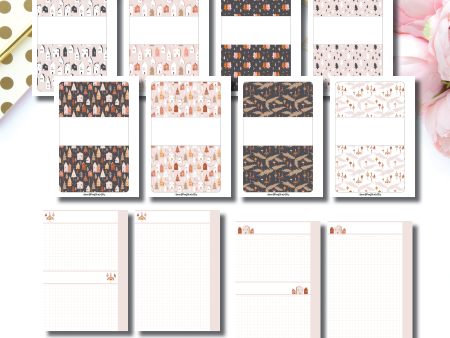 A5 Wide Rings Size | Boho Winter Grid Printable Insert For Discount