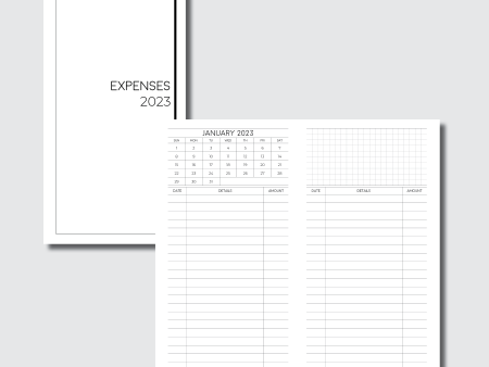 Weeks AE x APP Size | 2023 Monthly Expense Calendar Printable Insert Online