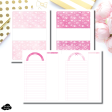 A5 Rings Size | Pink Valentines List Notes Printable Insert Online