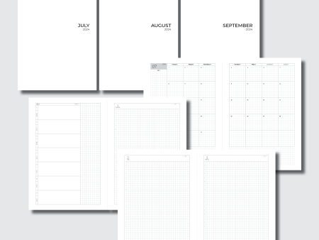 A5 Rings Size | JUL - SEP 2024 CLASSIC DAILY Printable Insert Sale