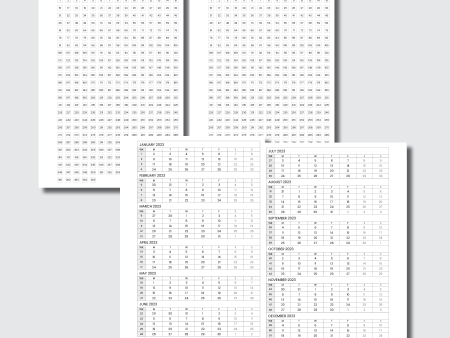 A5 Rings Size | 2023-2024 Year Breakdown Printable Insert Fashion