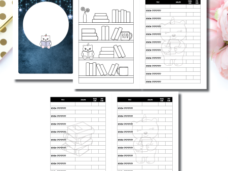 A5 Rings Size | SpotDrop Collaboration Reading Book Log Printable Insert © Fashion