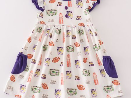 Purple geaux tiger girl dress on Sale