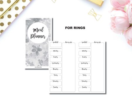 A5 Rings Size | Weekly MEAL PLANNER Printable Insert © Hot on Sale