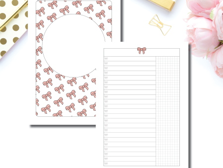 A5 Rings Size | Fox & Pip Collaboration: List + Grid Column Printable Insert © on Sale