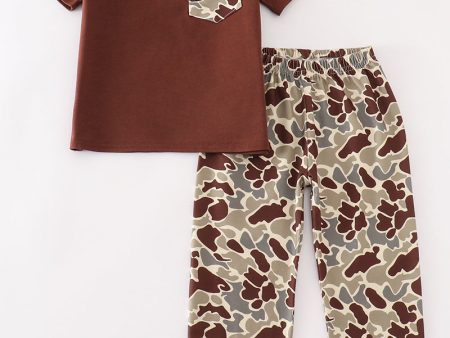 Brown camouflage boy set Discount