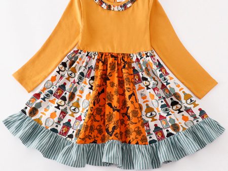 Platinum Yellow halloween twirl dress Online now