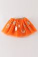 Orange pumpkin sequin tutu skirt For Cheap