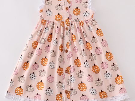 Pink pumpkin girl dress Online Sale