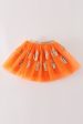 Orange pumpkin sequin tutu skirt For Cheap