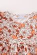 Pumpkin floral print lace ruffle set Supply