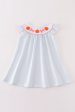 Blue stripe pumpkin french knot dress Hot on Sale