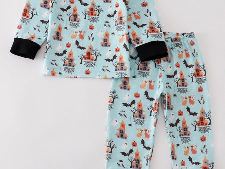 Blue halloween boy pajamas set Supply